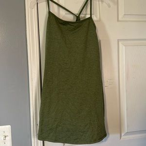 aerie green tennis skort dress, with pockets, padded top